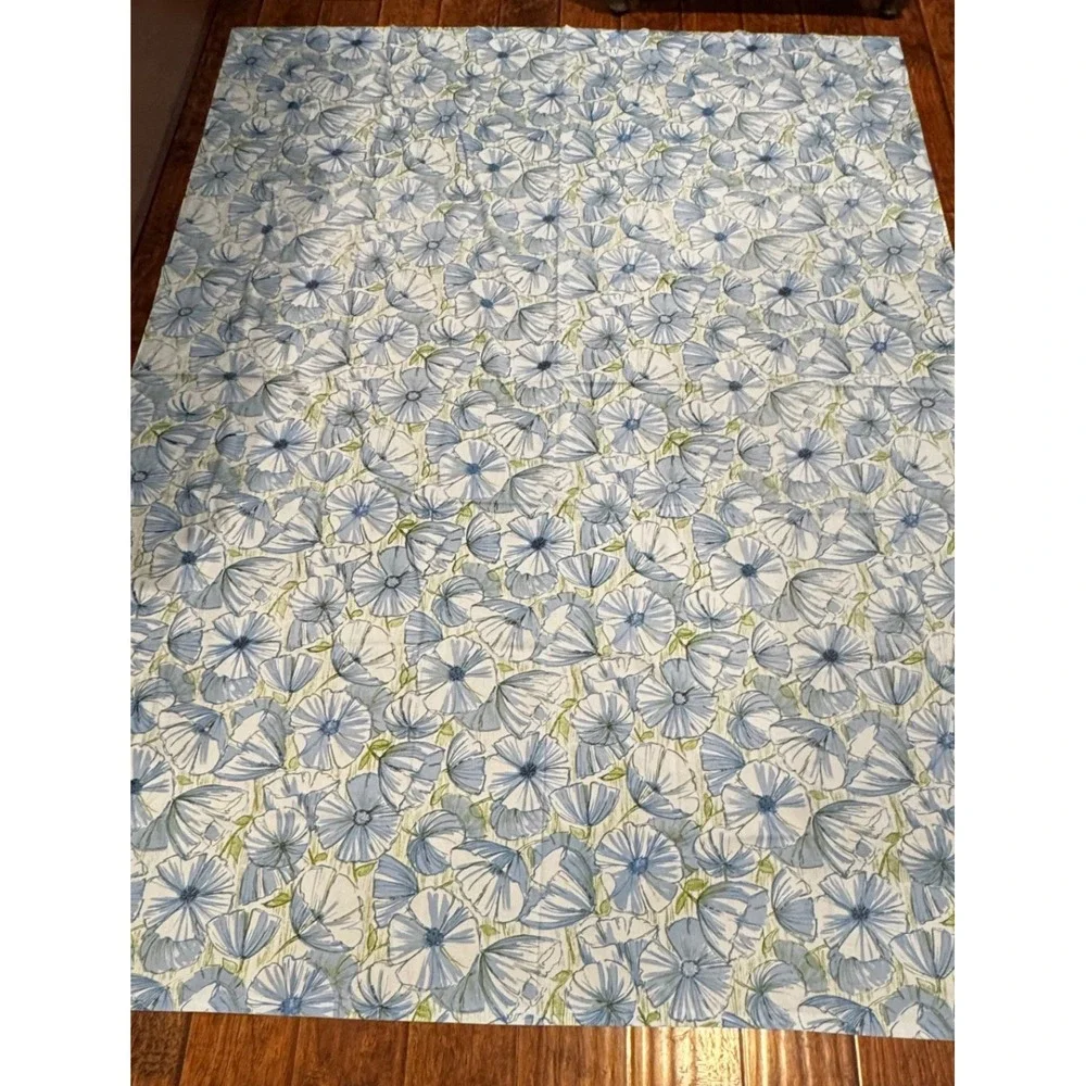 Vtg Lady Pepperell Twin Flat Sheet Floral Cotton Fabric Cutter Quilt Cottagecore